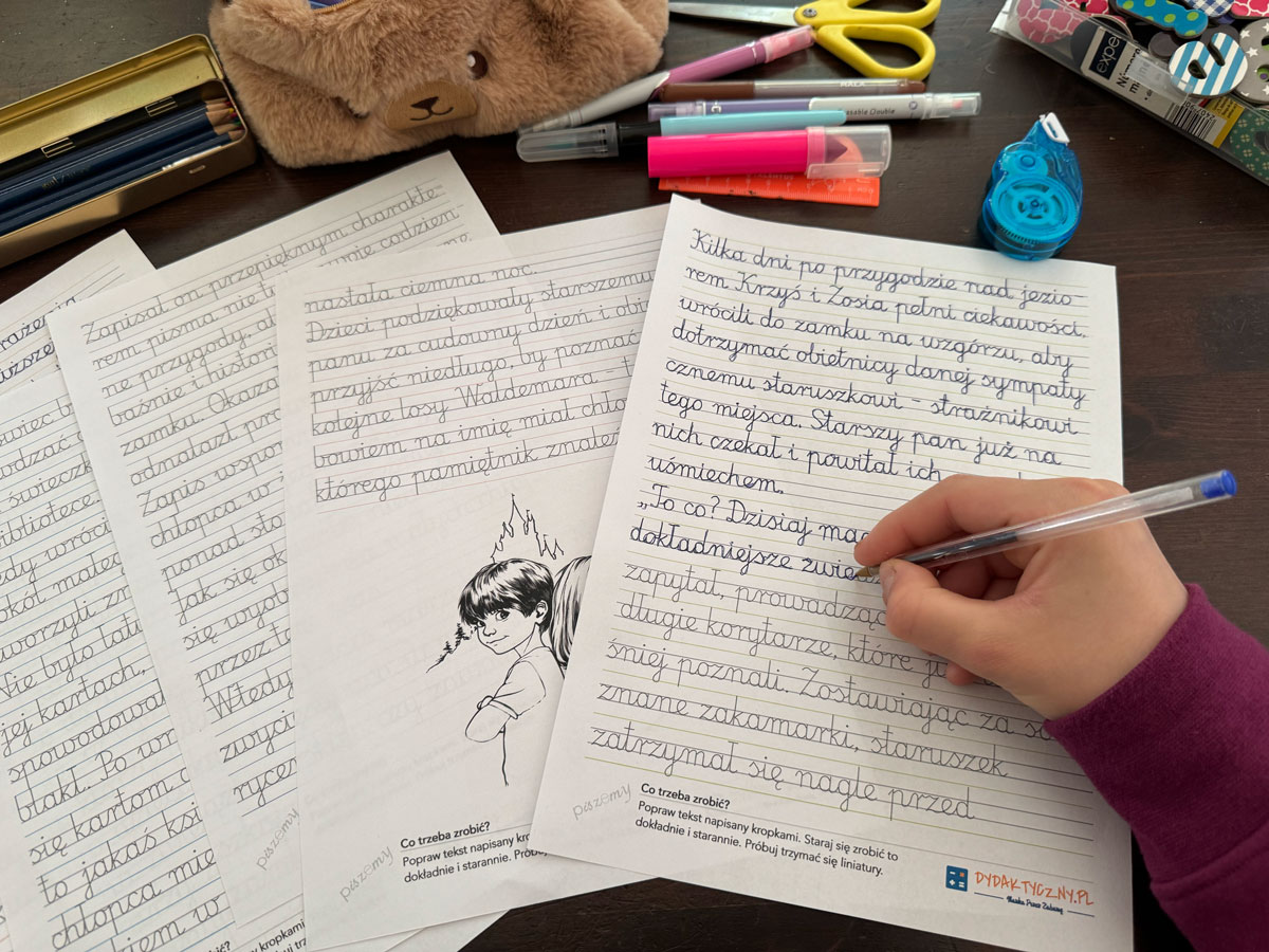 8 Kart Pracy - Pismo odręczne - pełne zdania - część II 6