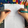 16 Kart Pracy - Rysowanie oburącz dla młodszych - wspomaganie współpracy pomiędzy półkulami mózgu dydaktyczny