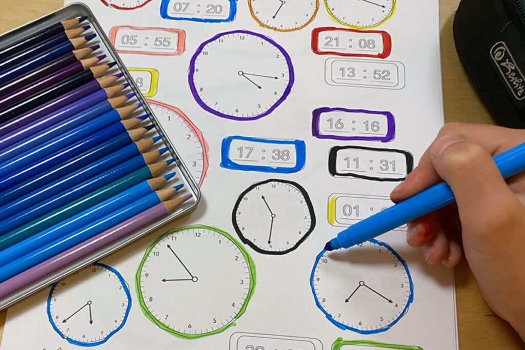 Które karty pracy najlepiej wprowadzają pojęcie czasu i godzin? dydaktyczny-63